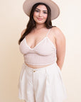 Plus Size Gingham Smocked Bralette