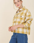 Lilou Plaid Short Shacket with Pockets