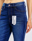 Judy Blue Full Size High Waist Rigid Magic Heavy Destroy Straight Jeans