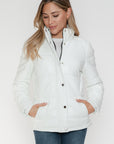 YMI Pocketed Zip Up Turtleneck Puffer Jacket