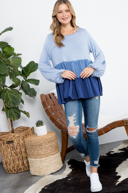 e Luna PLUS Color Block Tiered Swing Top