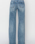 RISEN Full Size High Waist Distressed Wide Leg Jeans