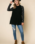 e Luna Polka Dot Turtleneck Top