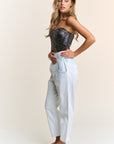 J.NNA Sequin Strapless Bustier Top