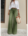 Vintage Washed High Waist Wide Leg Jeans