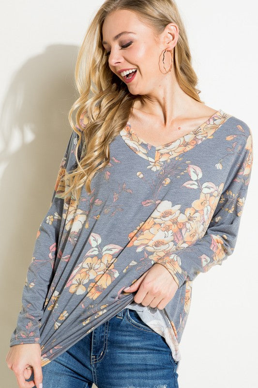 Floral Loose Fit Boxy Top