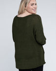 Eesome Plus Size Crew Neck Knit Sweater