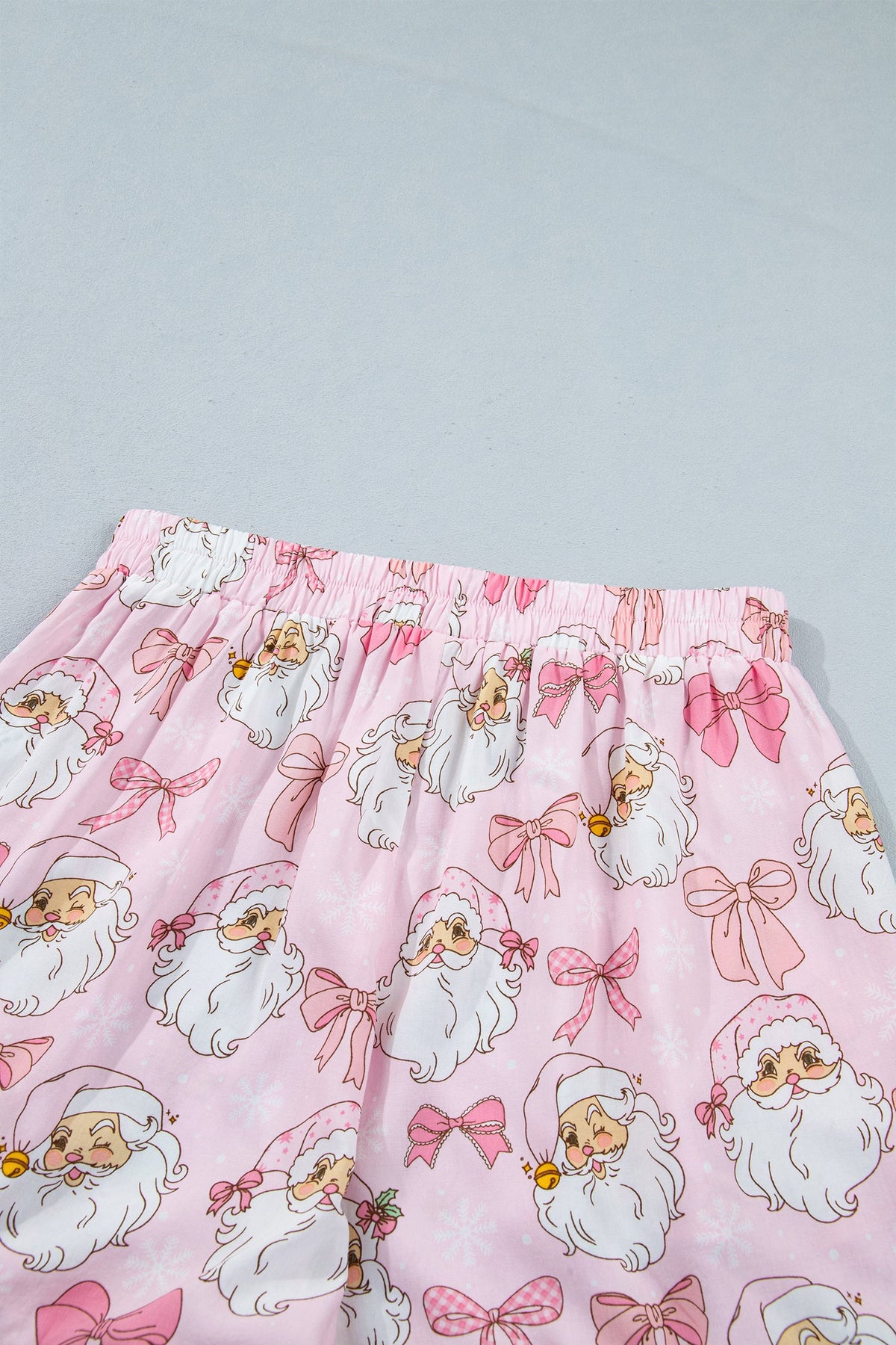Holly Jolly Pink Santa Pajama Shorts Set