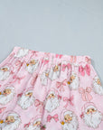 Holly Jolly Pink Santa Pajama Shorts Set