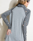 Distressed Terry Mix Tunic - My Pampered Life Seattle