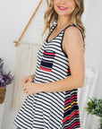 e Luna PLUS Mixed Striped Tank Top