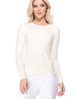 Crew Neck Long Sleeve Light Basic Casual Knit Top