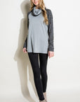 Distressed Terry Mix Tunic