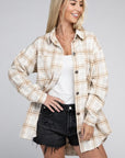 Beige Plaid Shacket