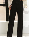 ADORA Tied Wide Leg Knit Pants