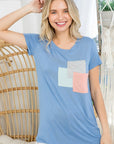 e Luna Color Block 3 Pocket Top