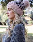 Leopard Knit Beanie