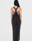 Mono B Mineral-Washed V Neck Overalls with Pockets