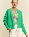 Davi & Dani Open Front Drop Shoulder Cardigan