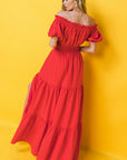 Flying Tomato Out in the Country Woven Maxi Dress