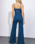 Flying Tomato Drift Away Denim Jumpsuit