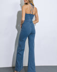 Flying Tomato Call Me Lovely Denim Jumpsuit