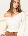 HYFVE Simply Stunning Tie-Back Cropped Sweater Top