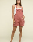 Zenana Washed Knot Strap Romper