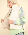 VERY J Zip Up Puffer Padded Warm Vest