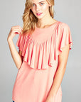 Solid Ruffle Detail Top - Online Only - My Pampered Life Seattle