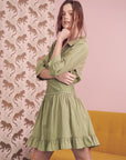 Jade by Jane Eyelet Detail 3/4 Sleeve Dress