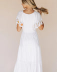 Sicily Embroidered Midi Dress  - Sz Large Only