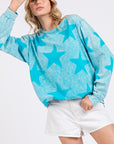 SAGE + FIG Mineral Wash Star Pattern T-Shirt