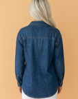 Western Denim Patch Pockets Long Sleeve Shirt