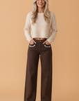 Western Arrow Embroidered Button Fly Straight Leg Jeans