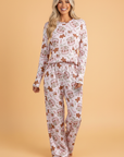 Christmas Ribbed Knit Top & Pants Pajama Set