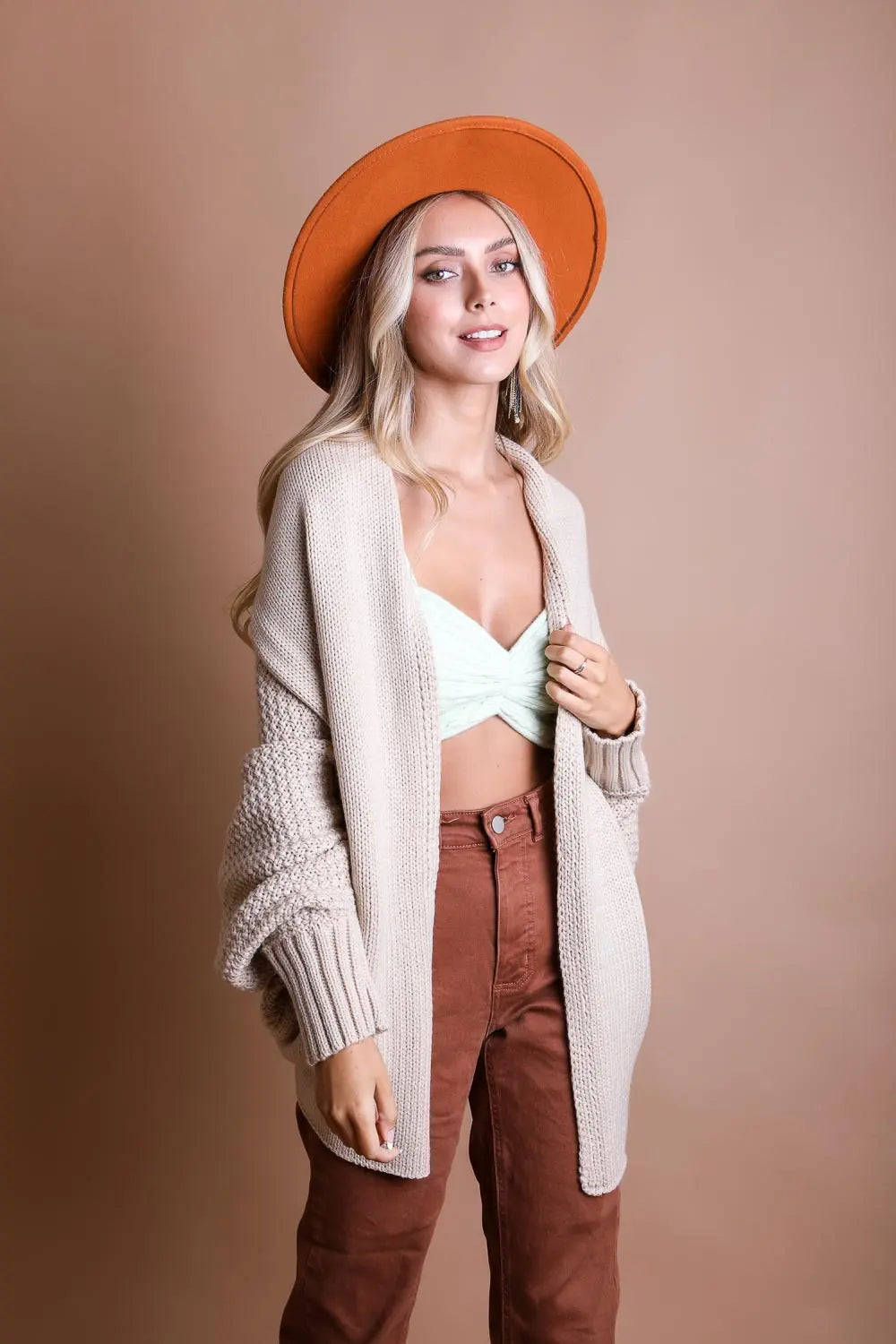 Textured Oversized Cardigan – Cozy Longline Knit