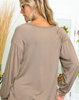 e Luna PLUS Solid Loose Fit Top