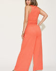 Basic Bae Full Size Ribbed Tank and Wide Leg Pants Set