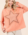 Mittoshop Mineral Wash Star Patch Long Sleeve T-Shirt