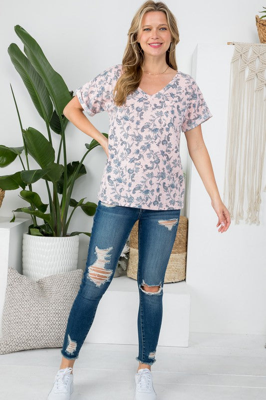 e Luna Paisley Print Boxy Top