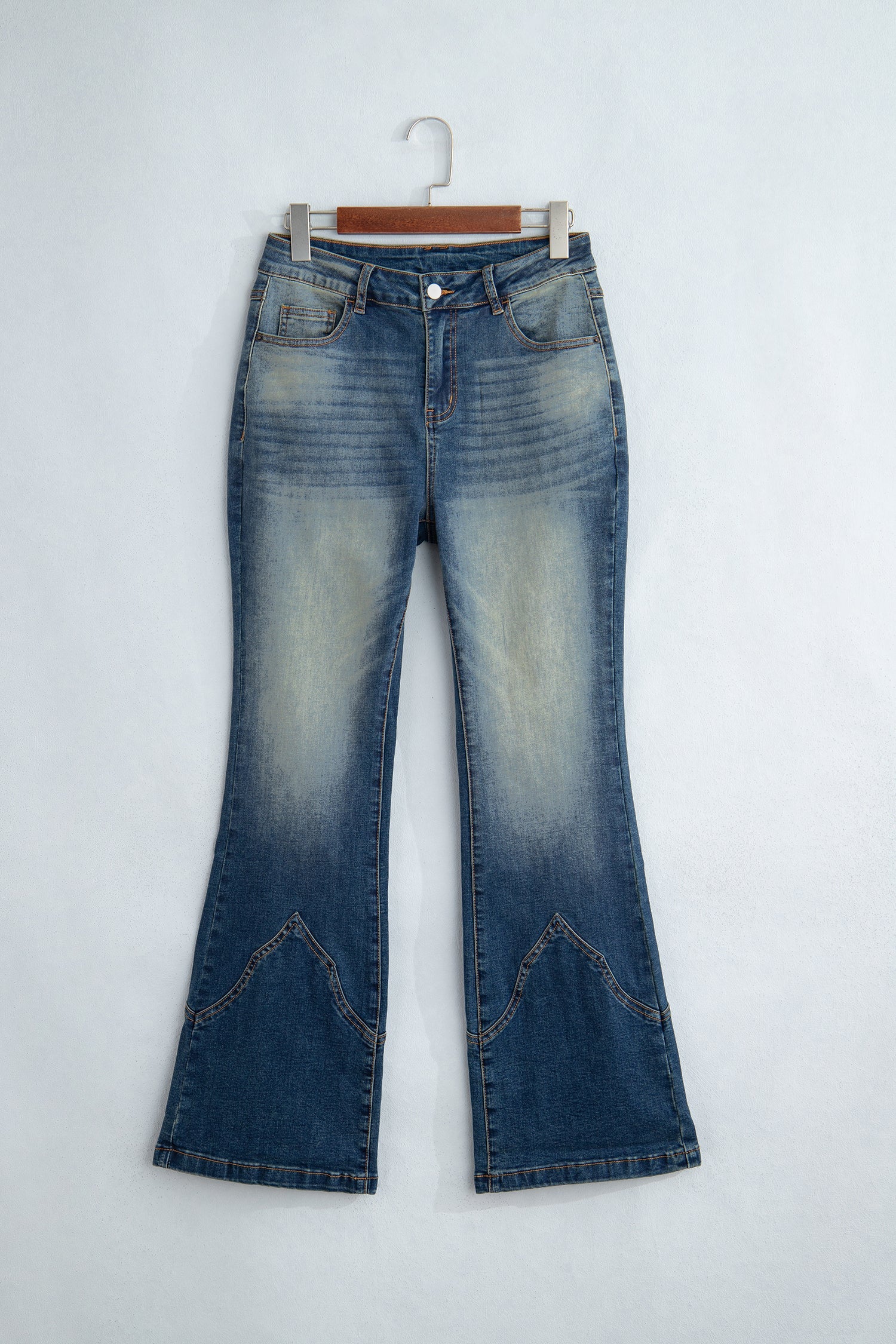 Western Denim High Waist Flare Leg Jeans