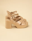 TOUCH-S Crisscross Sandal Heels