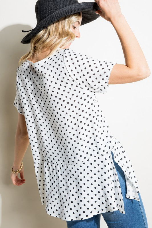 e Luna Polka Dot Tunic Top