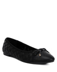 Naoki Quilted Faux Leather Ballerinas