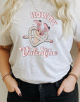 Howdy Valentine Cowboy Boots Graphic Tee