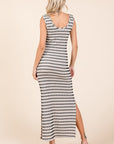 Mittoshop Striped Scoop Neck Sleeveless Maxi Dress