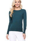 Crew Neck Long Sleeve Light Basic Casual Knit Top