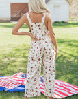 Western Adjustable Buttoned Strap Dungaree Jumpsuit
