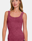 Zenana Ribbed Scoop Neck Tank